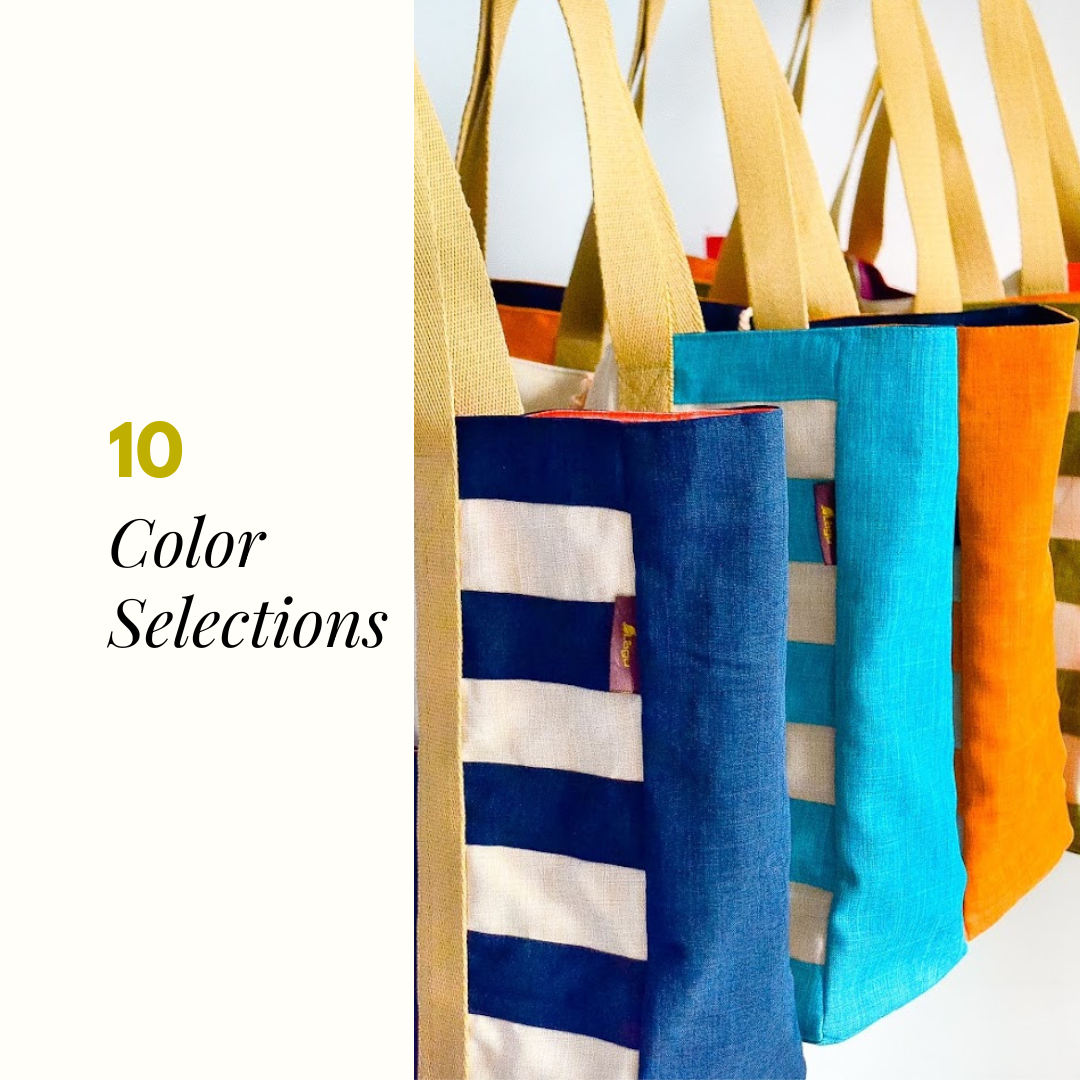 LAGU Beach Friendly Beach Bag Tote - Raya Collection | Sand Repellant Carryall Bag, Reusable Bag