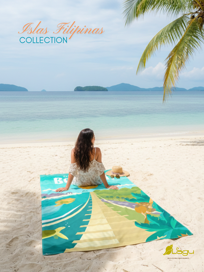 LAGU Microfiber Beach Towels - Islas Filipinas Collection | Lounge Mat, Cover Up, Sarong, Headwrap