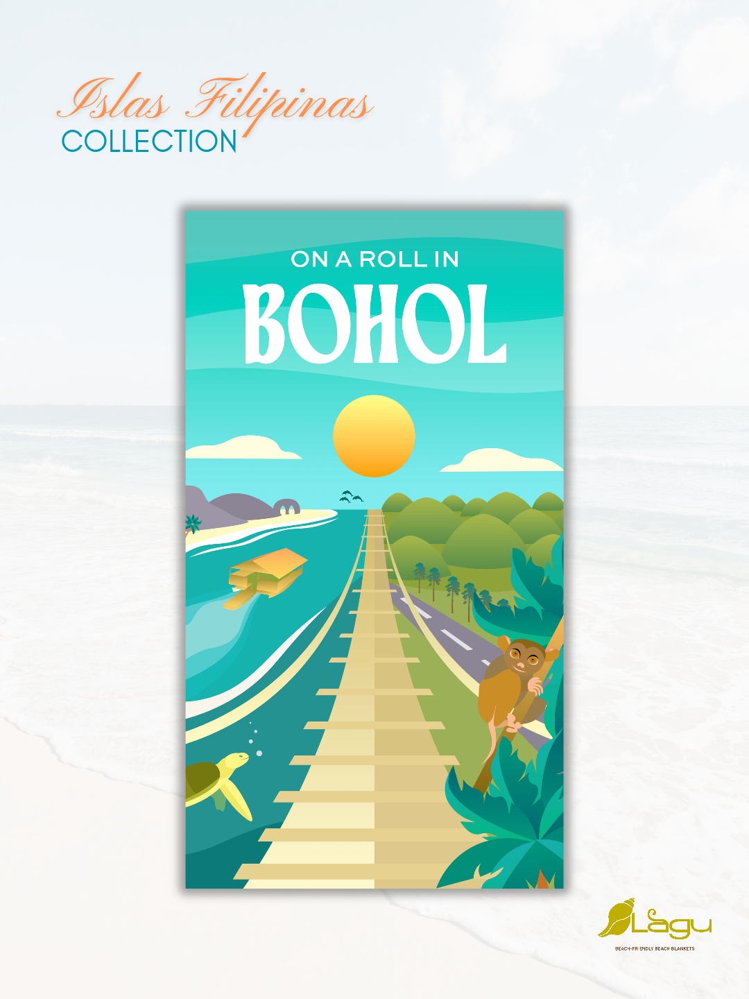 LAGU Microfiber Beach Towels - Islas Filipinas Collection | Lounge Mat, Cover Up, Sarong, Headwrap